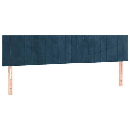 Giroletto a Molle con Materasso Blu Scuro 180x200 cm in Velluto