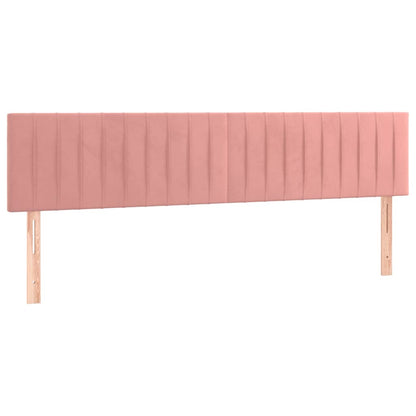 Giroletto a Molle con Materasso Rosa 200x200 cm in Velluto