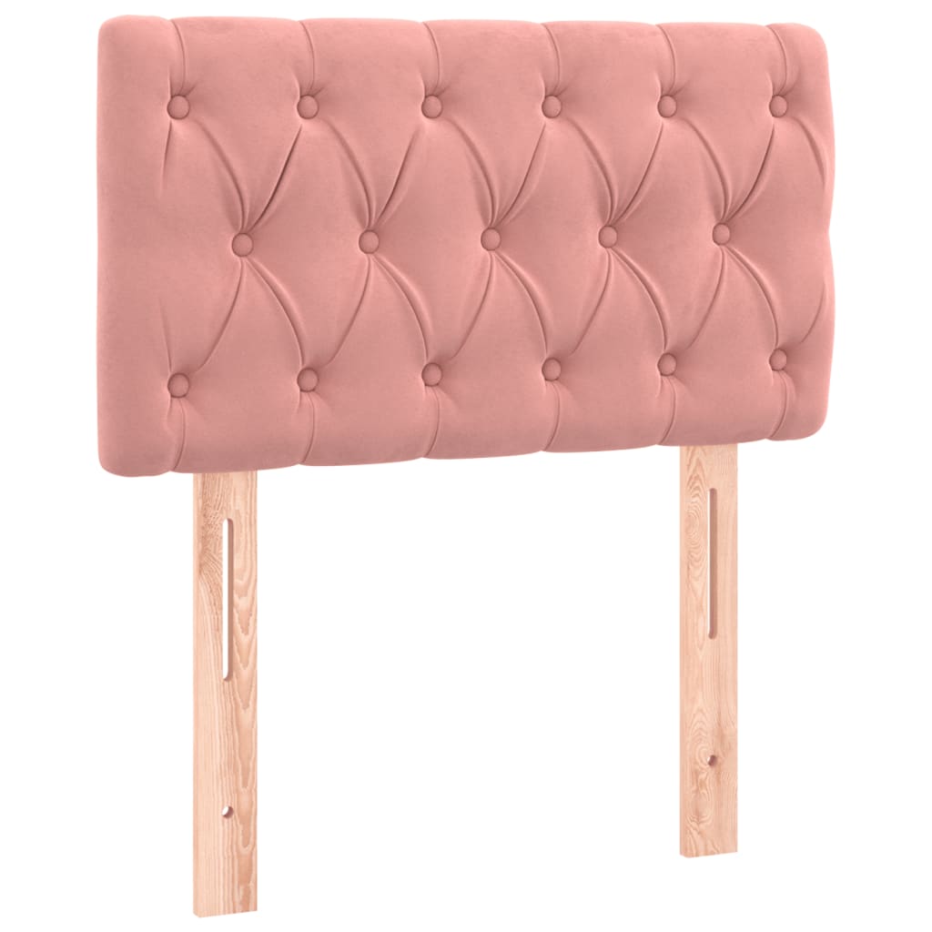 Giroletto a Molle con Materasso Rosa 80x200 cm in Velluto - homemem39