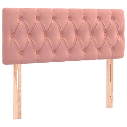 Giroletto a Molle con Materasso Rosa 90x190 cm in Velluto