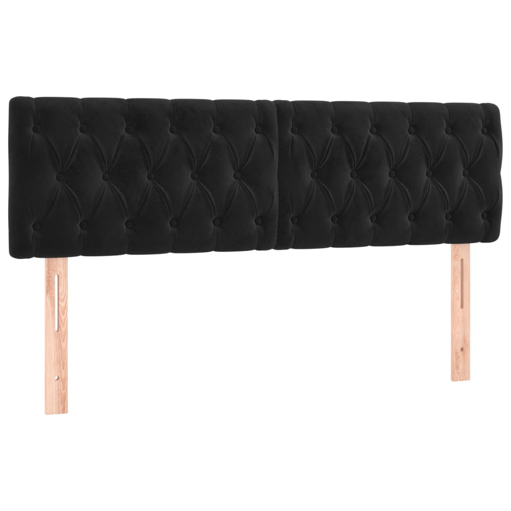 Giroletto a Molle con Materasso Nero 140x190 cm in Velluto | homemem39