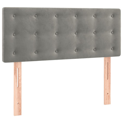 Giroletto a Molle con Materasso Grigio Chiaro 100x200cm Velluto | homemem39