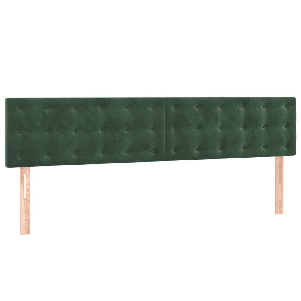 Giroletto a Molle con Materasso Verde Scuro 160x200 cm Velluto - homemem39