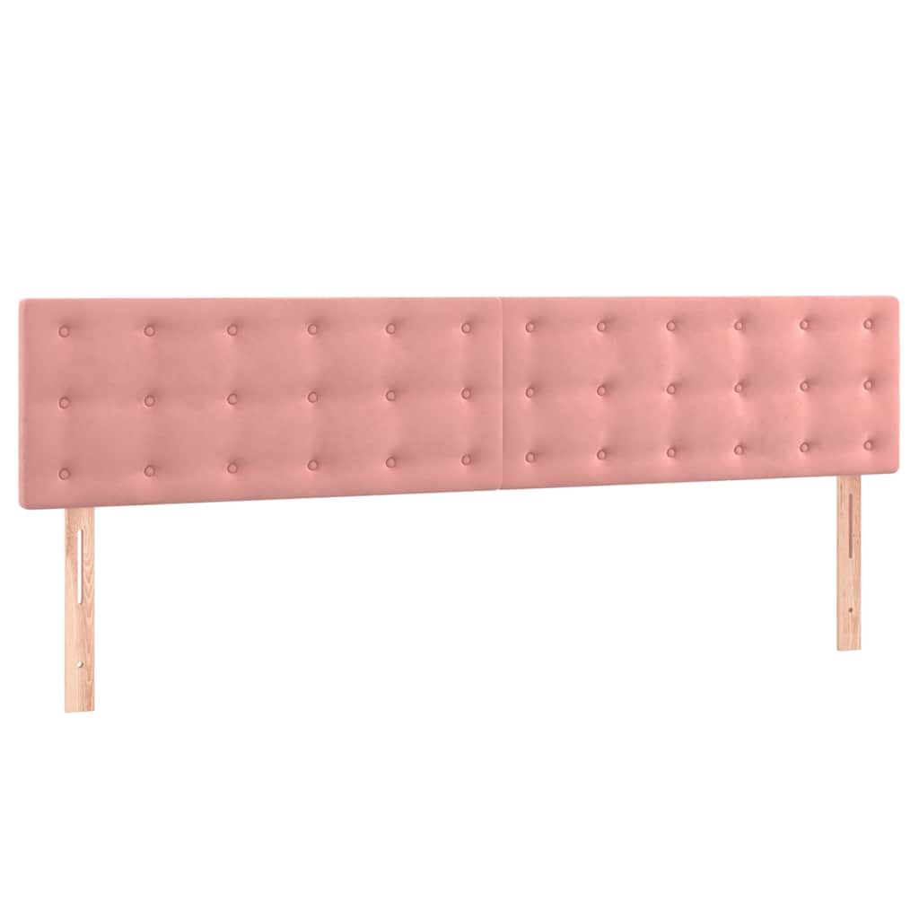 Giroletto a Molle con Materasso Rosa 160x200 cm in Velluto