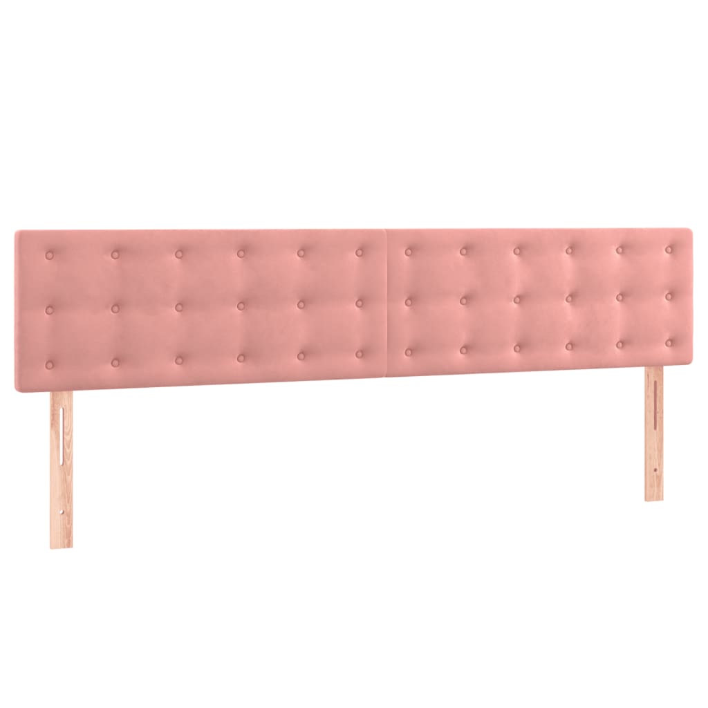 Giroletto a Molle con Materasso Rosa 180x200 cm in Velluto | homemem39