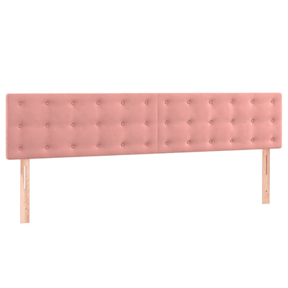 Giroletto a Molle con Materasso Rosa 180x200 cm in Velluto | homemem39