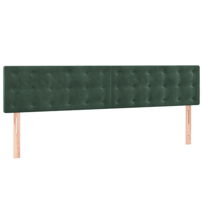 Giroletto a Molle con Materasso Verde Scuro 200x200 cm Velluto - homemem39