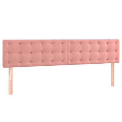 Giroletto a Molle con Materasso Rosa 200x200 cm in Velluto