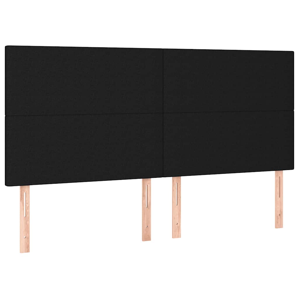 Giroletto a Molle con Materasso Nero 160x200 cm in Tessuto | homemem39