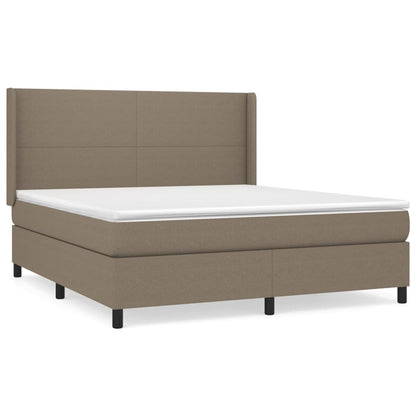 Giroletto a Molle con Materasso Tortora 180x200 cm in Tessuto | homemem39