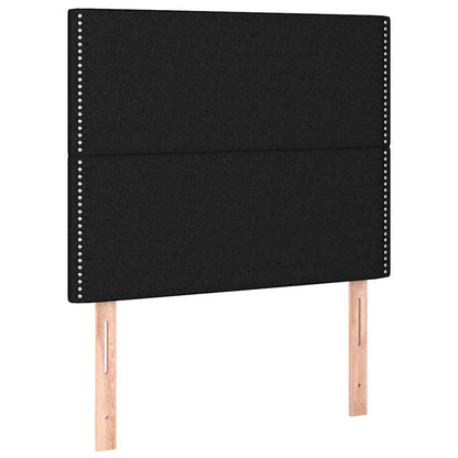 Giroletto a Molle con Materasso Nero 90x190 cm in Tessuto | homemem39