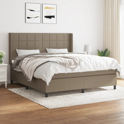 Giroletto a Molle con Materasso Tortora 180x200 cm in Tessuto | homemem39
