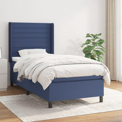 Giroletto a Molle con Materasso Blu 90x190 cm in Tessuto | homemem39