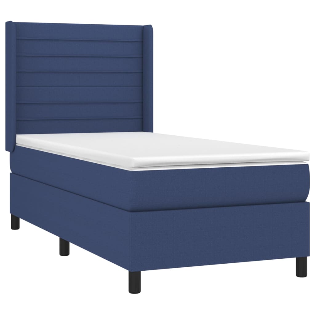 Giroletto a Molle con Materasso Blu 90x200 cm inTessuto | homemem39