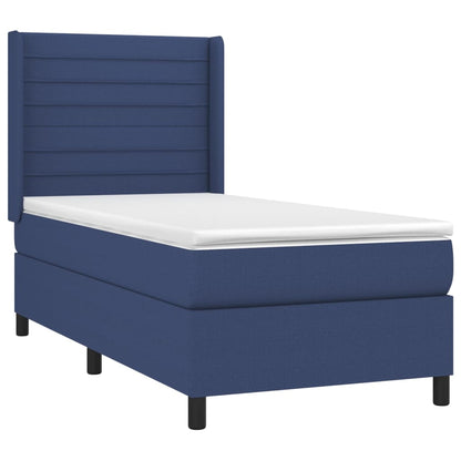 Giroletto a Molle con Materasso Blu 90x200 cm inTessuto | homemem39