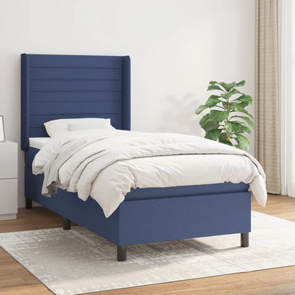 Giroletto a Molle con Materasso Blu 90x200 cm inTessuto | homemem39