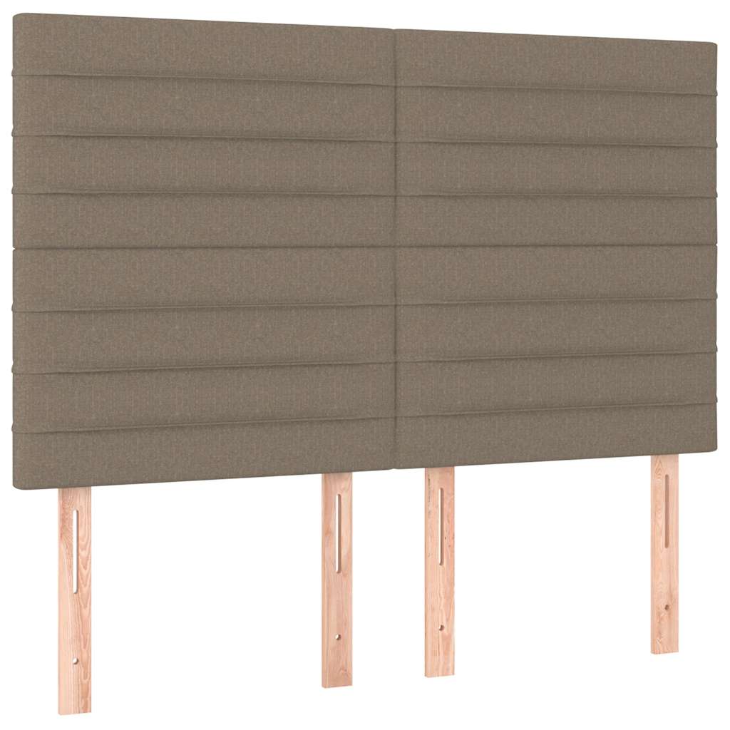 Giroletto a Molle con Materasso Tortora 140x190 cm in Tessuto