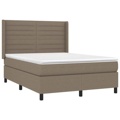 Giroletto a Molle con Materasso Tortora 140x200 cm in Tessuto | homemem39