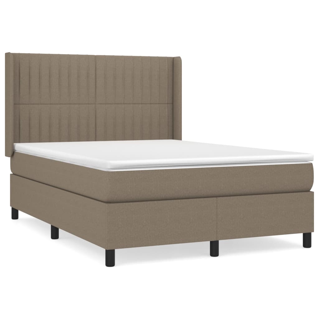 Giroletto a Molle con Materasso Tortora 140x200 cm in Tessuto | homemem39