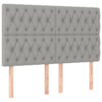 Giroletto a Molle con Materasso Grigio Chiaro 140x190cm Tessuto | homemem39
