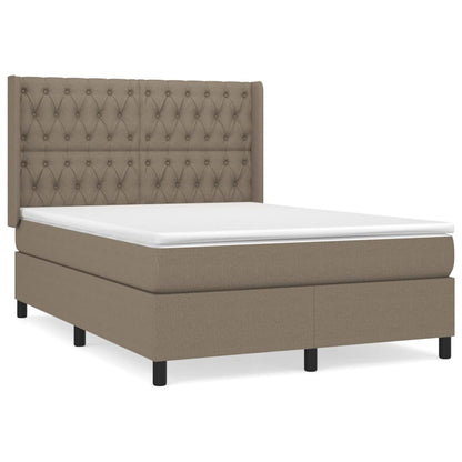 Giroletto a Molle con Materasso Tortora 140x200 cm in Tessuto | homemem39