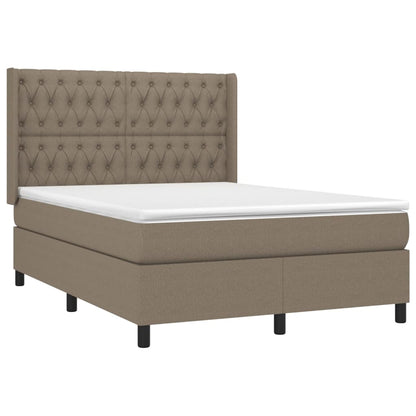 Giroletto a Molle con Materasso Tortora 140x200 cm in Tessuto | homemem39