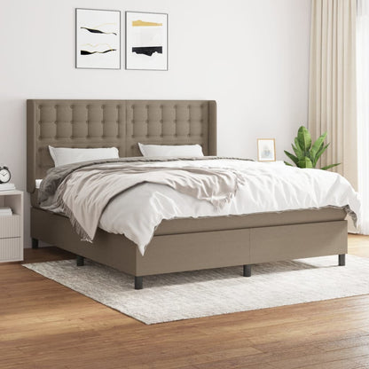 Giroletto a Molle con Materasso Tortora 180x200 cm in Tessuto | homemem39