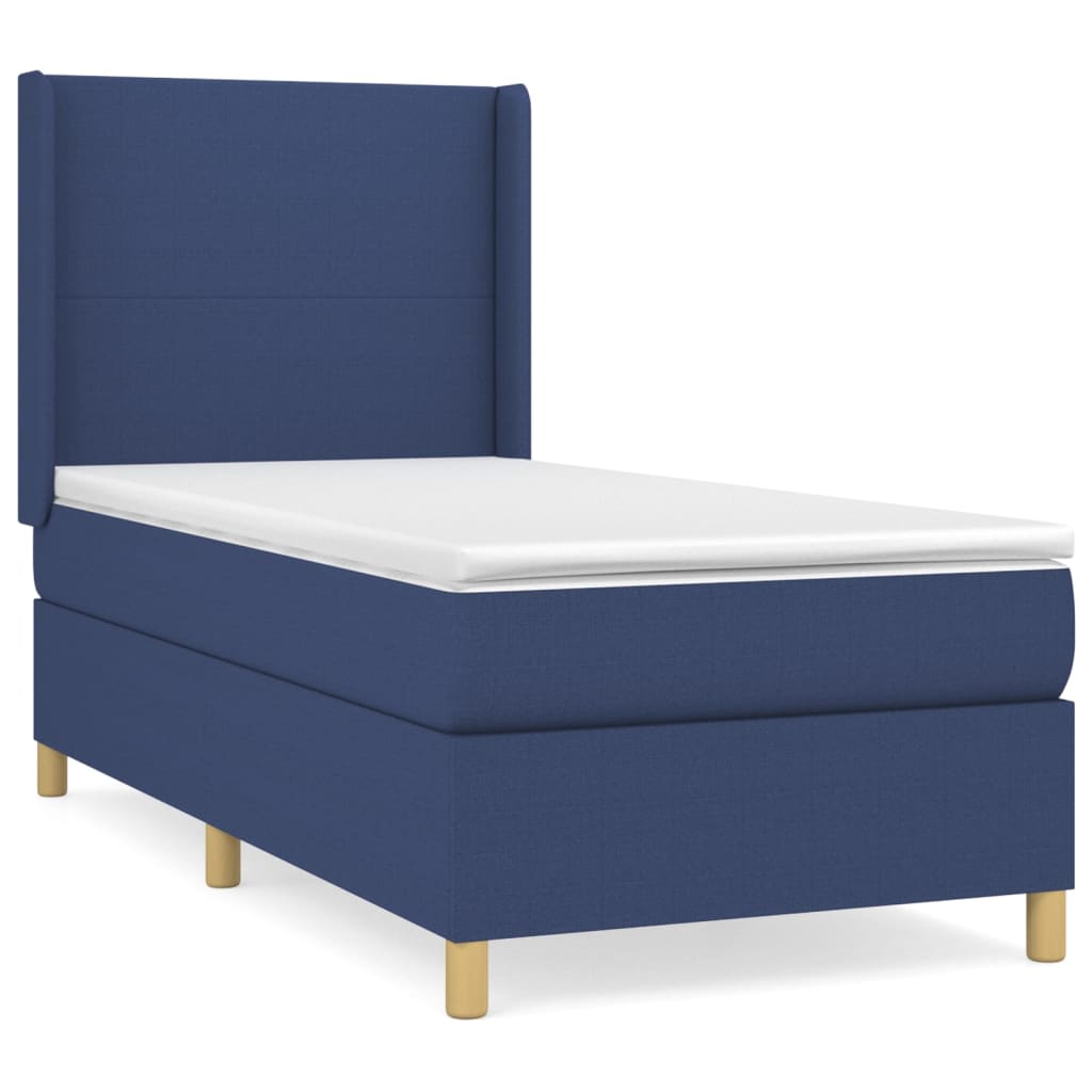 Giroletto a Molle con Materasso Blu 80x200 cm inTessuto | homemem39