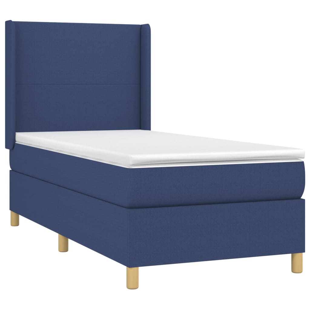Giroletto a Molle con Materasso Blu 90x190 cm in Tessuto | homemem39
