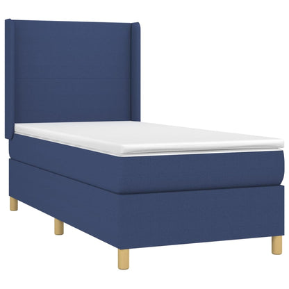 Giroletto a Molle con Materasso Blu 90x190 cm in Tessuto | homemem39