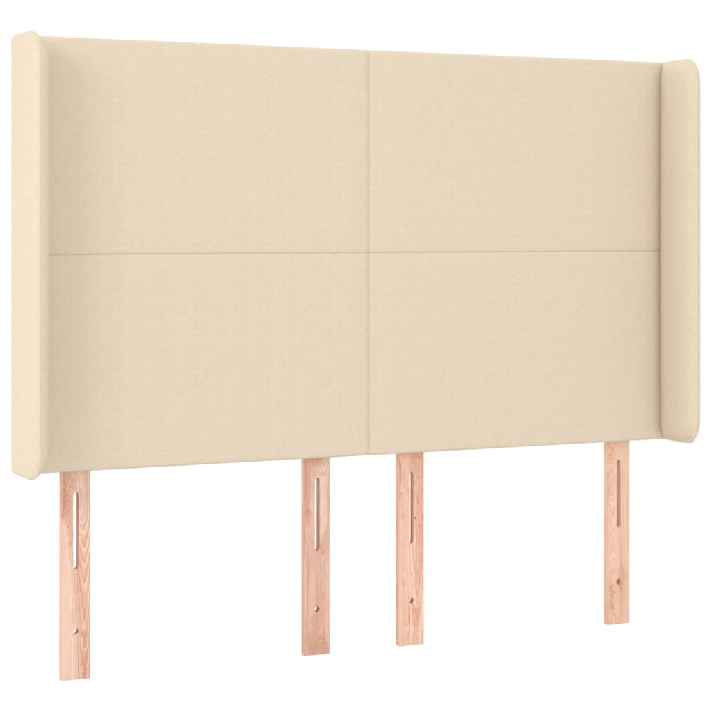 Giroletto a Molle con Materasso Crema 140x19 cm in Tessuto | homemem39