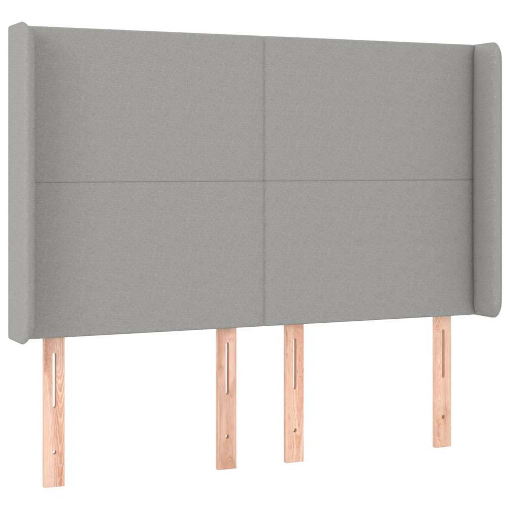Giroletto a Molle con Materasso Grigio Chiaro 140x200cm Tessuto