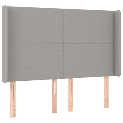 Giroletto a Molle con Materasso Grigio Chiaro 140x200cm Tessuto