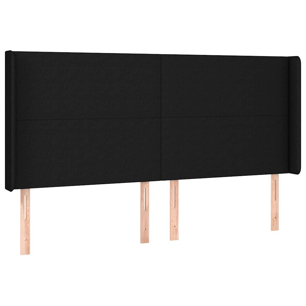 Giroletto a Molle con Materasso Nero 160x200 cm in Tessuto | homemem39