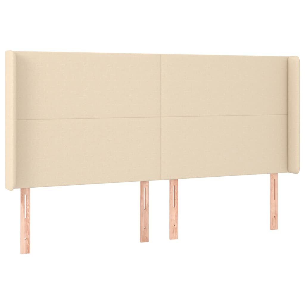 Giroletto a Molle con Materasso Crema 200x200 cm in Tessuto