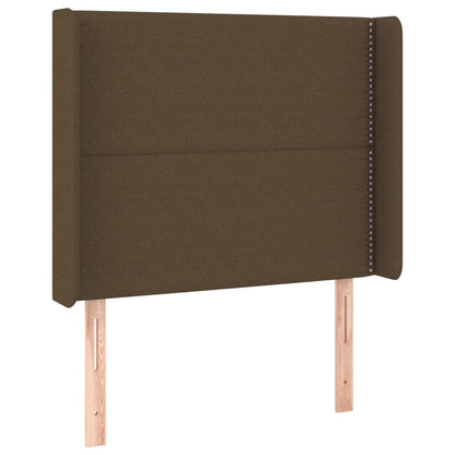 Giroletto a Molle con Materasso Marrone Scuro 90x190cm Tessuto | homemem39