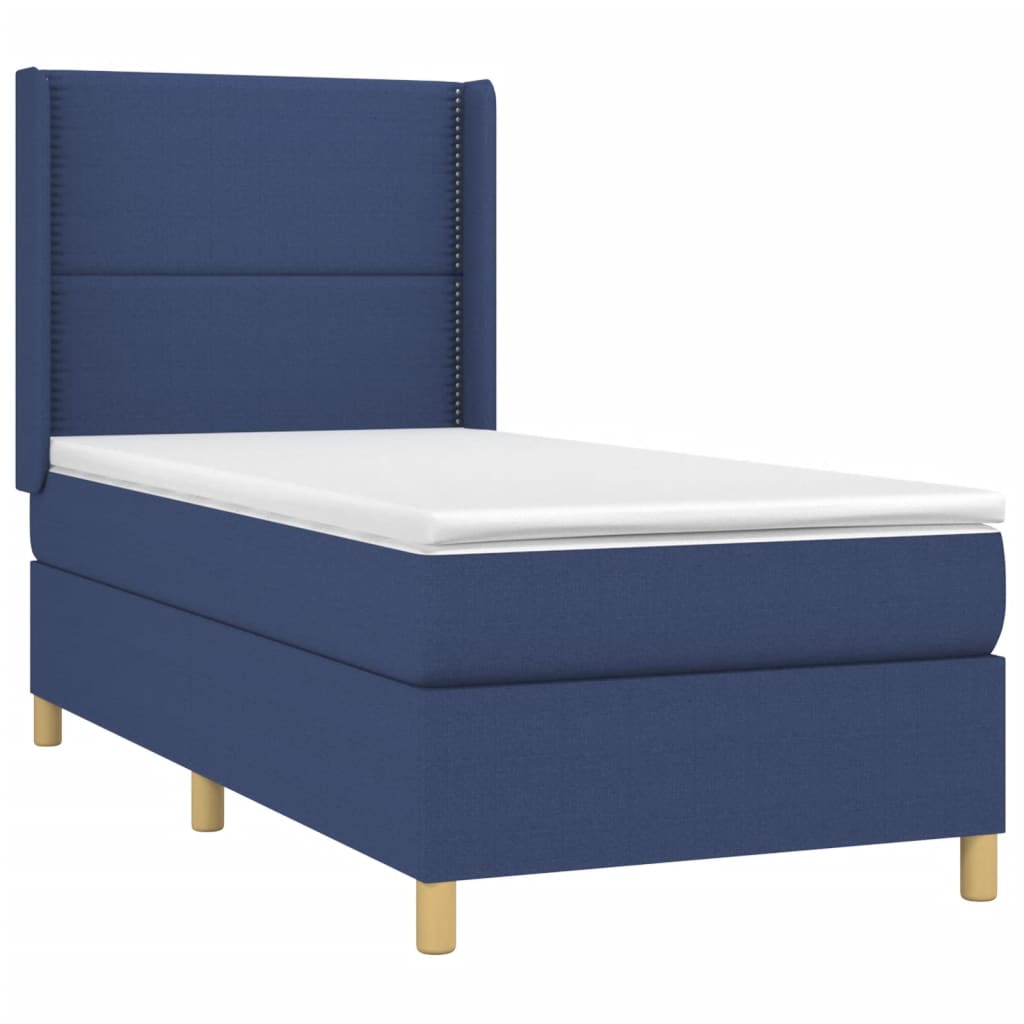 Giroletto a Molle con Materasso Blu 90x190 cm in Tessuto | homemem39