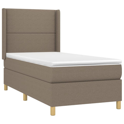 Giroletto a Molle con Materasso Tortora 100x200 cm in Tessuto | homemem39