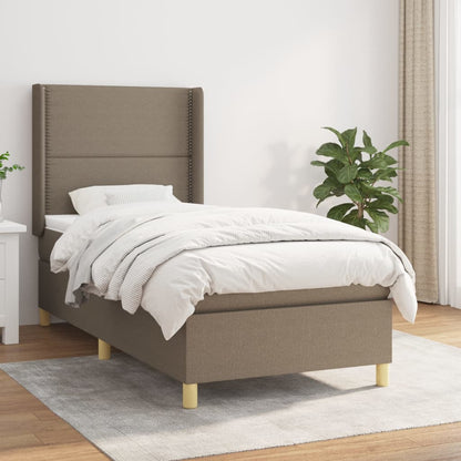 Giroletto a Molle con Materasso Tortora 100x200 cm in Tessuto | homemem39