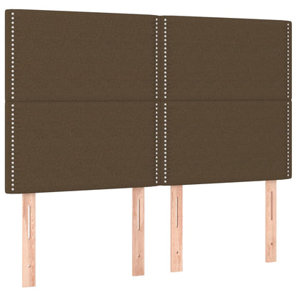 Giroletto a Molle con Materasso Marrone Scuro 140x200cm Tessuto | homemem39