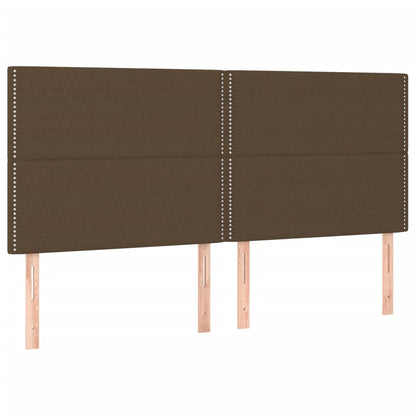 Giroletto a Molle con Materasso Marrone Scuro 180x200cm Tessuto | homemem39