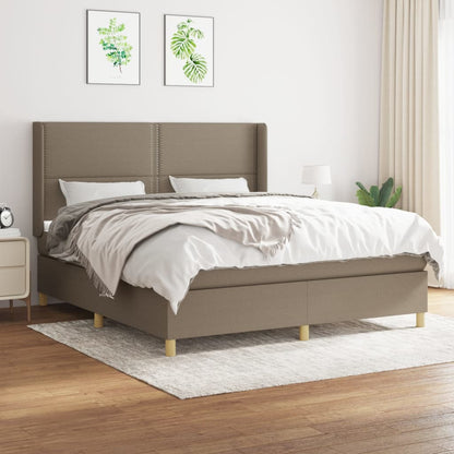 Giroletto a Molle con Materasso Tortora 180x200 cm in Tessuto | homemem39