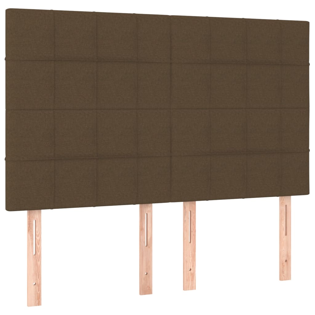 Giroletto a Molle con Materasso Marrone Scuro 140x200cm Tessuto | homemem39