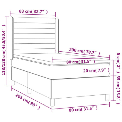 Giroletto a Molle con Materasso Blu 80x200 cm inTessuto | homemem39
