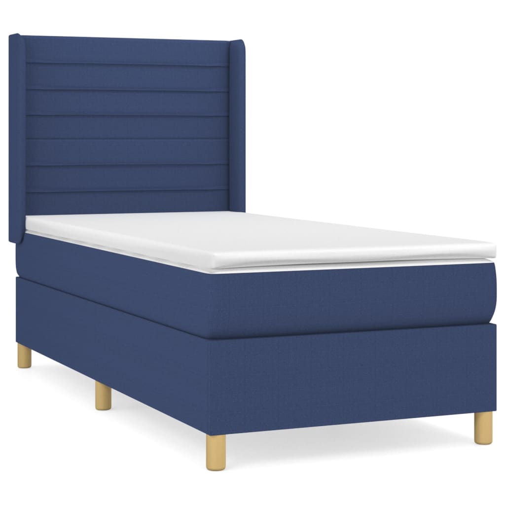 Giroletto a Molle con Materasso Blu 90x190 cm in Tessuto | homemem39