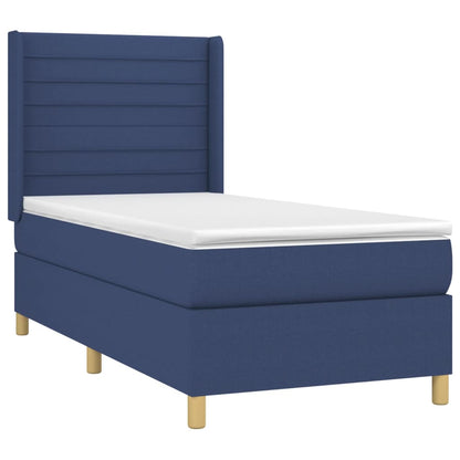 Giroletto a Molle con Materasso Blu 90x190 cm in Tessuto | homemem39