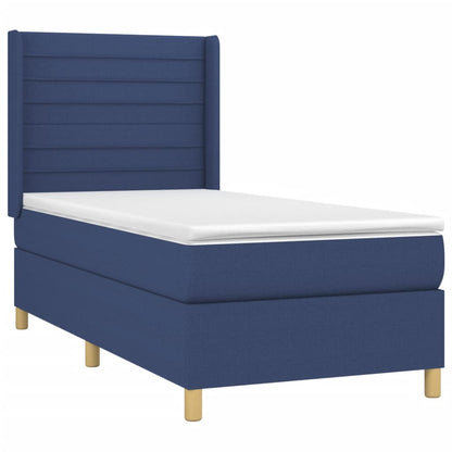 Giroletto a Molle con Materasso Blu 90x200 cm inTessuto | homemem39