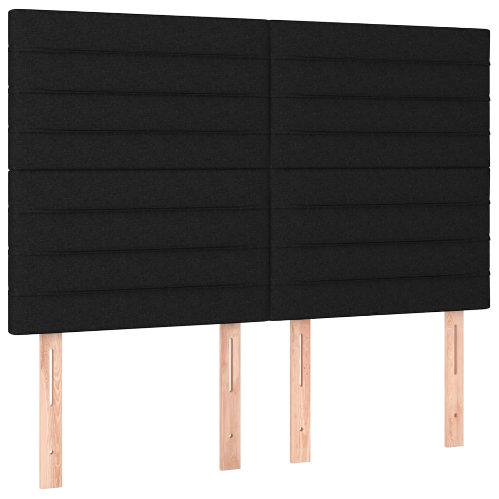 Giroletto a Molle con Materasso Nero 140x190 cm in Tessuto | homemem39
