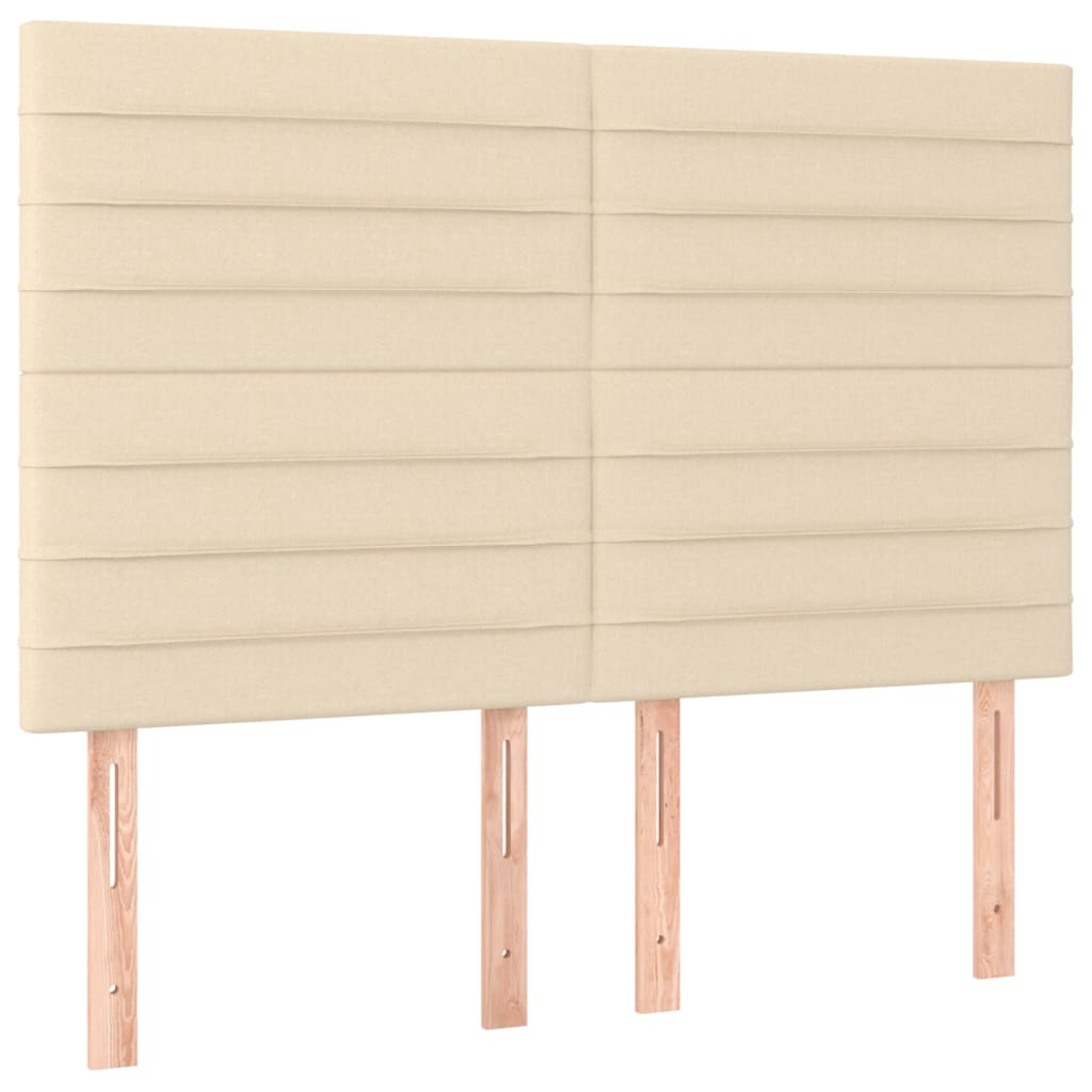 Giroletto a Molle con Materasso Crema 140x19 cm in Tessuto | homemem39