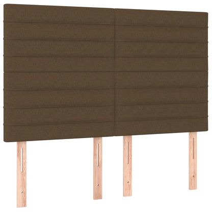 Giroletto a Molle con Materasso Marrone Scuro 140x200cm Tessuto | homemem39
